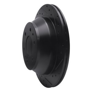 Buick Rainier Brake Rotor (1) - Rear Right - R1 Concepts - Drilled & Slotted - Black - `02-`09